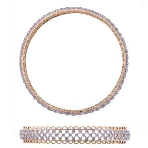 Beautifully Crafted Diamond Bangles in 18k Yellow Gold with certified Diamonds - BR0114P